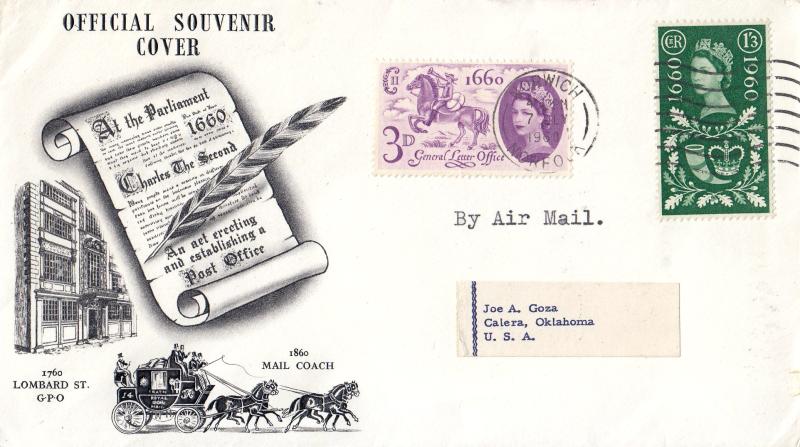 1960 (07) General Letter Office - Festival Hall Exhibition Cover - Norwich Wavy Line Slogan