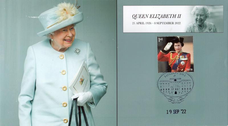 2022 (09) Queen Elizabeth II State Funeral Day - Privately Produced Cover - Buckingham Palace Frontage H/S - 6 Only