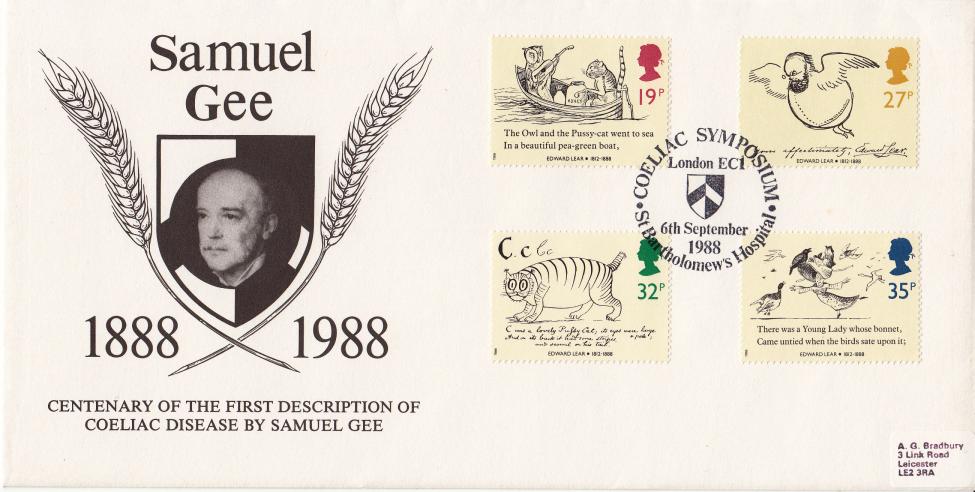 1988 (09) Edward Lear (Stamps) - St Bartholomew's Official