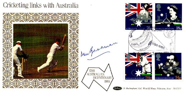 1988 (06) Australian Bi-Centenary - Benham BLCS Cover - Signed by Don Bradman