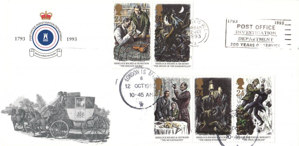 1993 (10) Sherlock Holmes - Post Office Investigations Dept (POID) Official - Post Office Investigations Dept Slogan