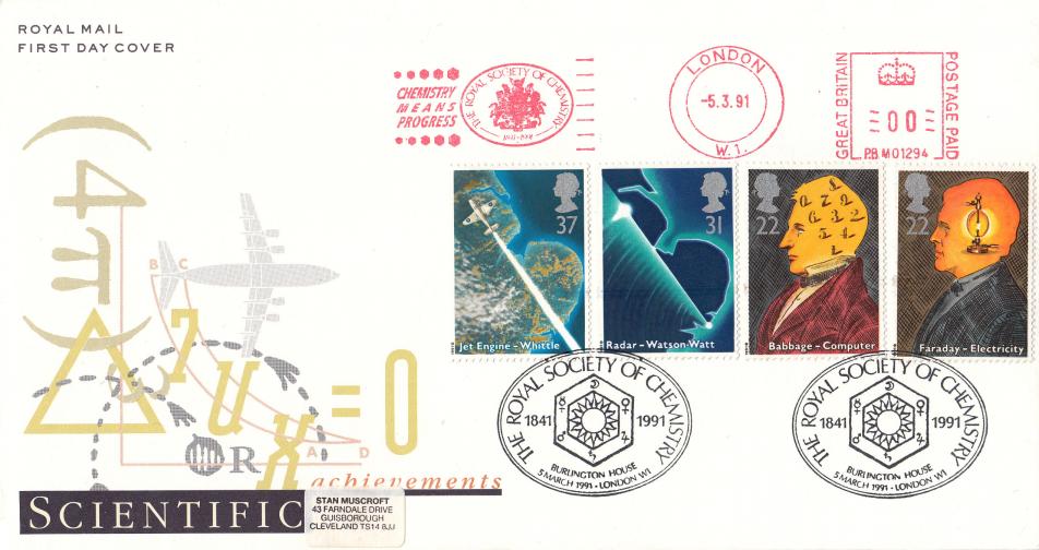 1991 (03) Scientists - Royal Society of Chemistry Meter Mark - Royal Society of Chemistry H/S