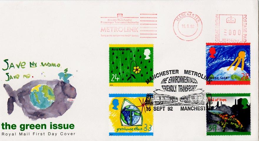 1992 (09) Green Issue - RM - Manchester Metrolink Meter Mark + Manchester Metrolink H/S