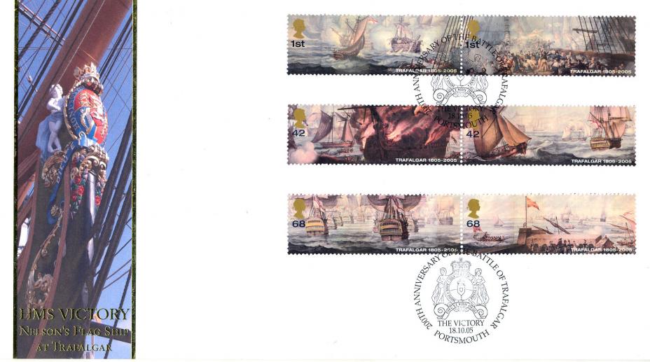 2005 (10) Trafalgar (Stamps) - Internet Official (On their PSB Cover)