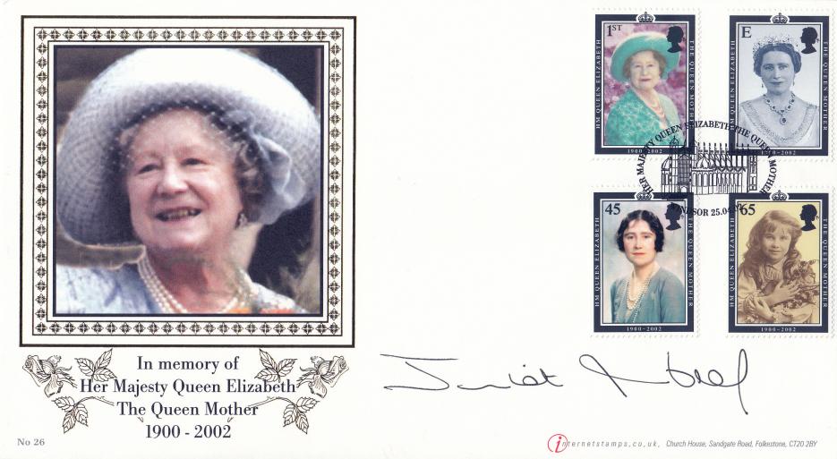 2002 (04) Queen Mother - Internet Official - Signed by Juliet Aubrey