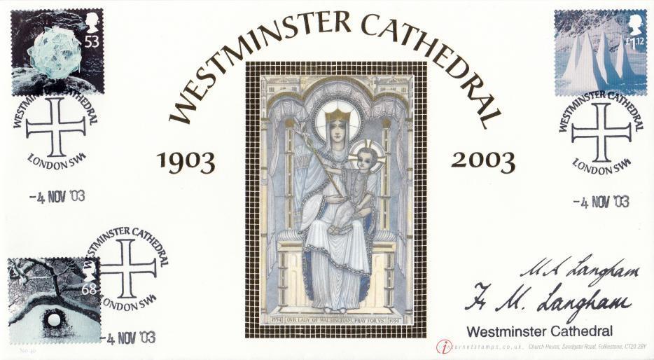 2003 (11) Christmas - Internet Westminster Cathedral Official - Signed by Father Mark Langham
