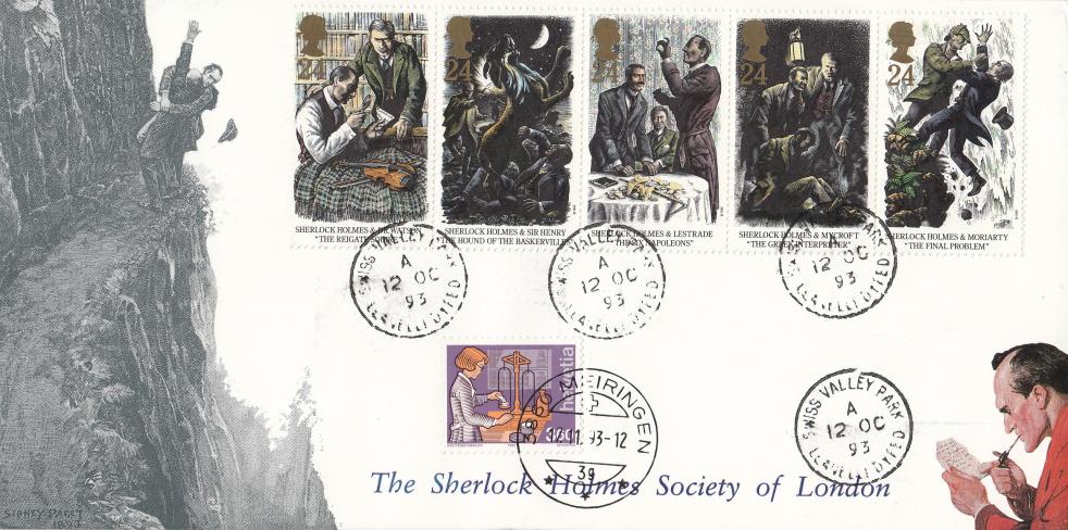 1993 (10) Sherlock Holmes - Covercraft Official - Swiss Valley Park CDS (Doubled in Switzerland)