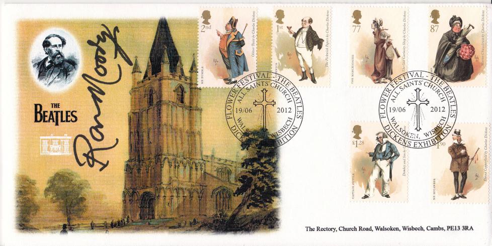 2012 (06) Charles Dickens (Stamps) - All Saints Church, Walsoken Official - Signed by the late Ron Moody