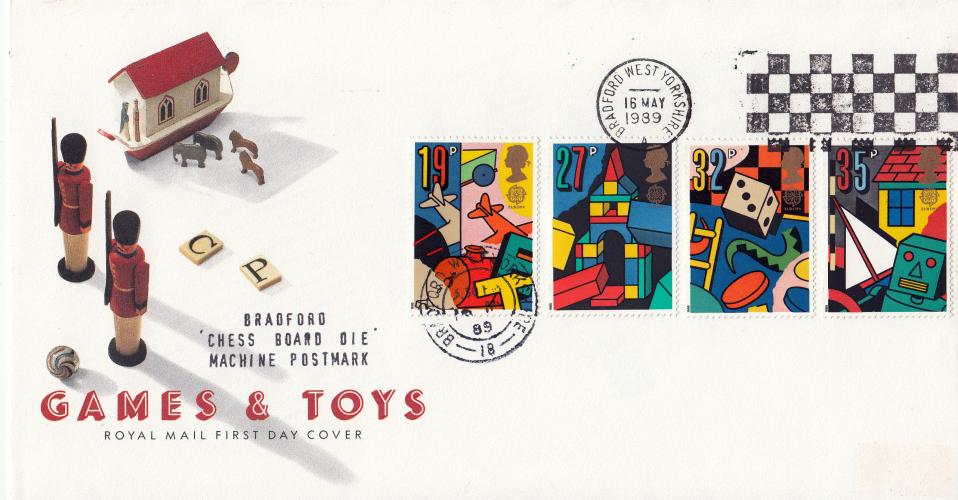 1989 (05) Games & Toys - RM - ''Chess Board' - Bradford Slogan