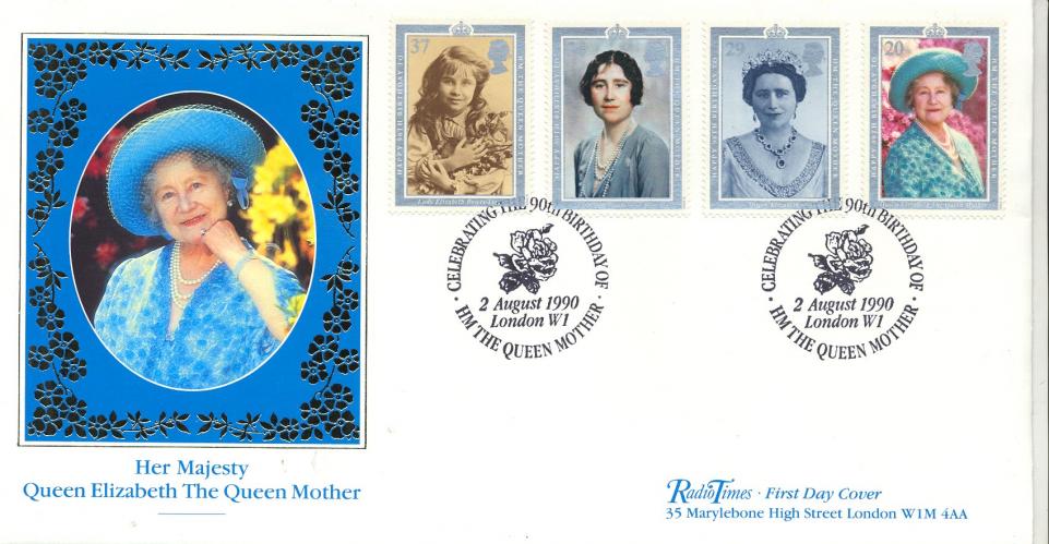 1990 (08) Queen Mother - Covercraft London W1, Radio Times Official