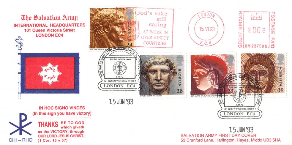 1993 (06) Roman Britain - Salvation Army Official - Salvation Army Meter Mark