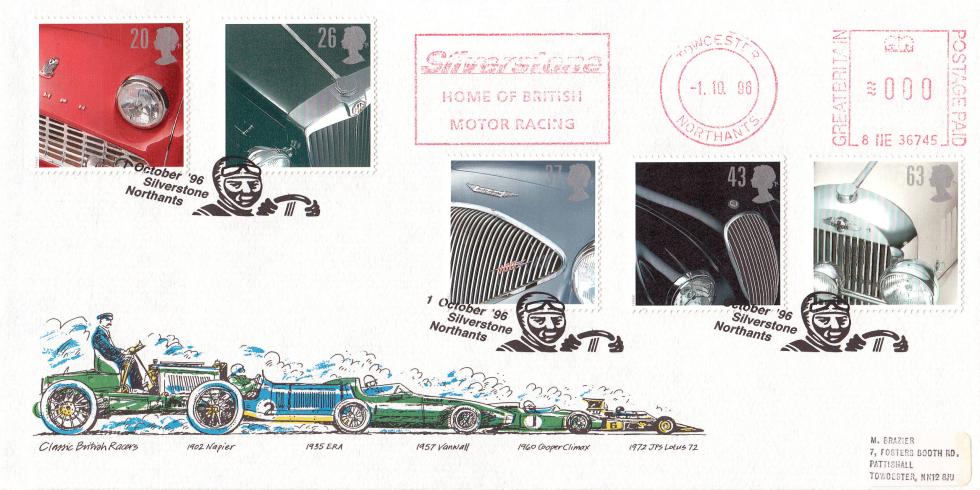 1996 (10) Cars - Lovell Official - Silverstone Home of British Motor Racing Meter Mark