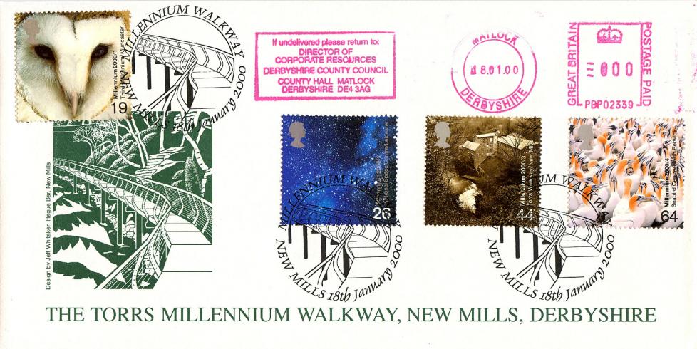 2000 (01) Above and Beyond - Derbyshire County Council Millennium Walkway Official - Derbyshire County Council Meter Mark