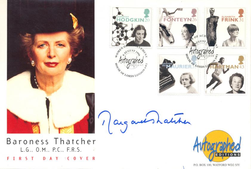 1996 (08) Women - Westminster Autograph Editions Official - Signed by Margaret Thatcher