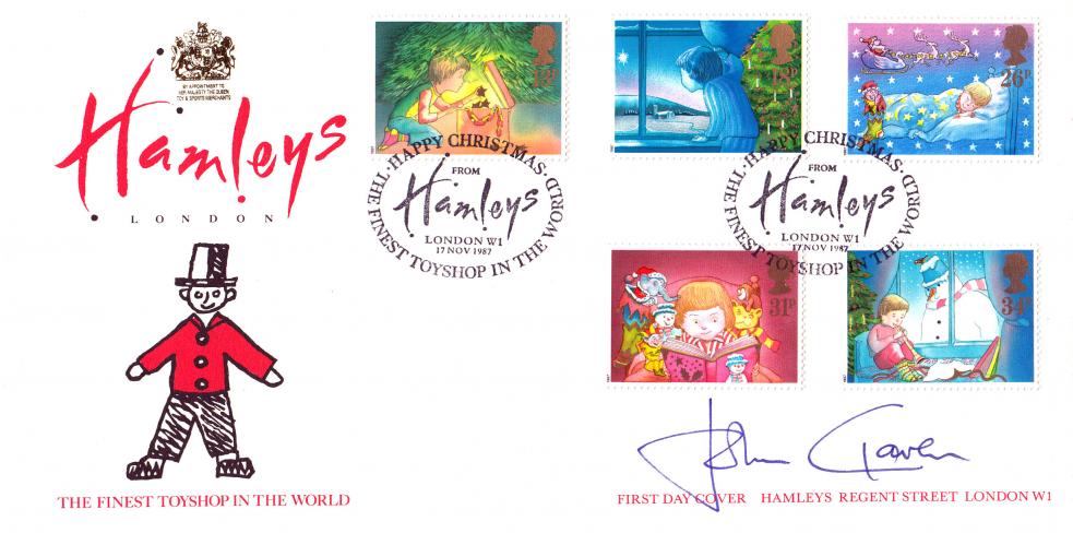1987 (11) Christmas - Covercraft 'Hamleys' Official - Signed by John Craven