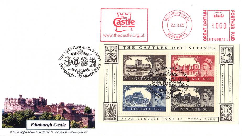 2005 (03) Castles Miniature Sheet - Sheridan Official + The Castle Meter Mark