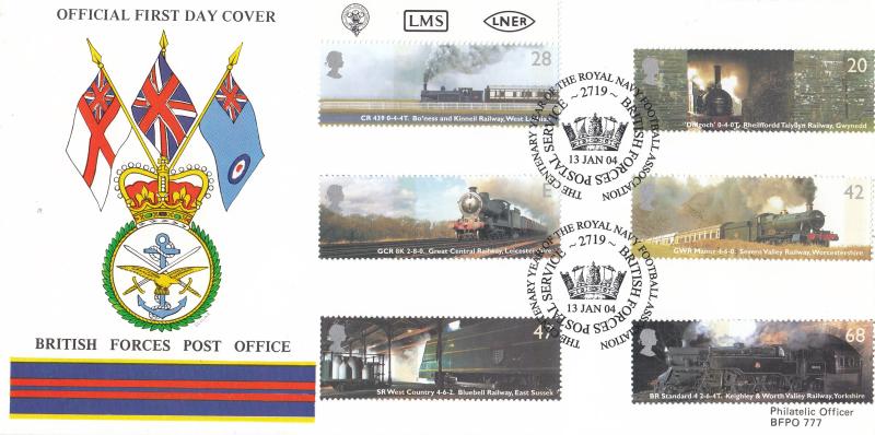 2004 (01) Classic Locomotives (Stamps) - R F John BFPO Royal Navy Football Association Official