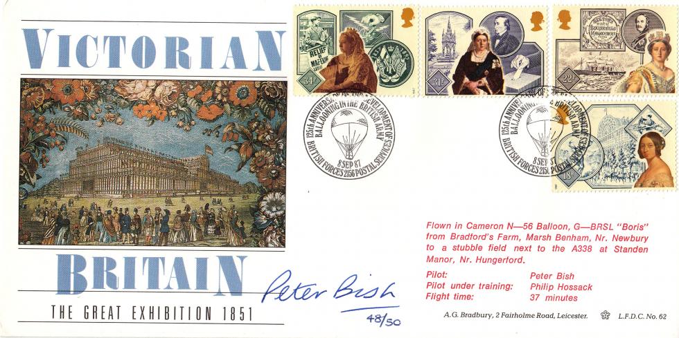 1987 (09) Victorian Britain - Bradbury LFDC 'Special' - BF2156PS H/S - Signed by Peter Bish