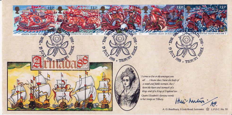 1988 (07) Armada - Bradbury LFDC 'Official' - Signed by Lord Hill-Norton