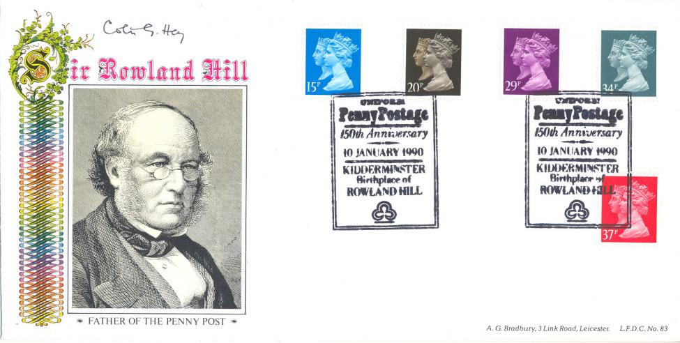1990 (01) Penny Black (Stamps) - Bradbury LFDC 'Special' - Signed Colin G. Hey