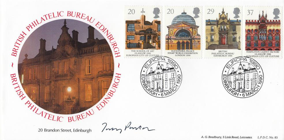 1990 (03) Europa - Bradbury LFDC Official - Signed by Tony Parton