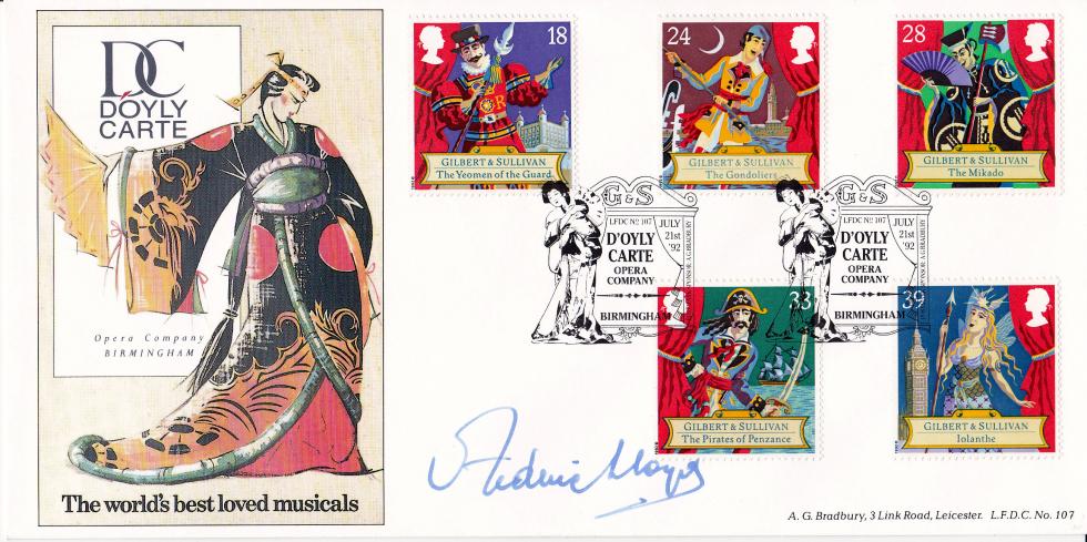1992 (07) Gilbert & Sullivan - Bradbury LFDC Official - Signed by Freddie Lloyd
