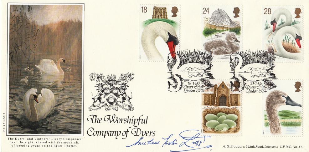 1993 (01) Swans - Bradbury LFDC Official - Signed by Michael Horton Ledger