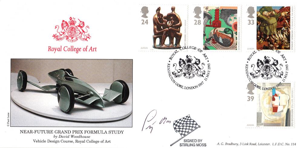 1993 (05) Art - Bradbury LFDC Official - Signed by Stirling Moss