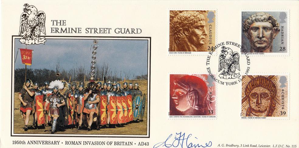 1993 (06) Roman Britain - Bradbury LFDC Official - Signed by Chris Haines