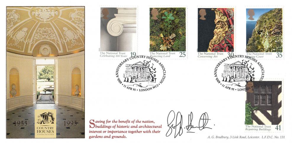 1995 (04) National Trust - Bradbury LFDC Official - Signed by Geoff Hamilton