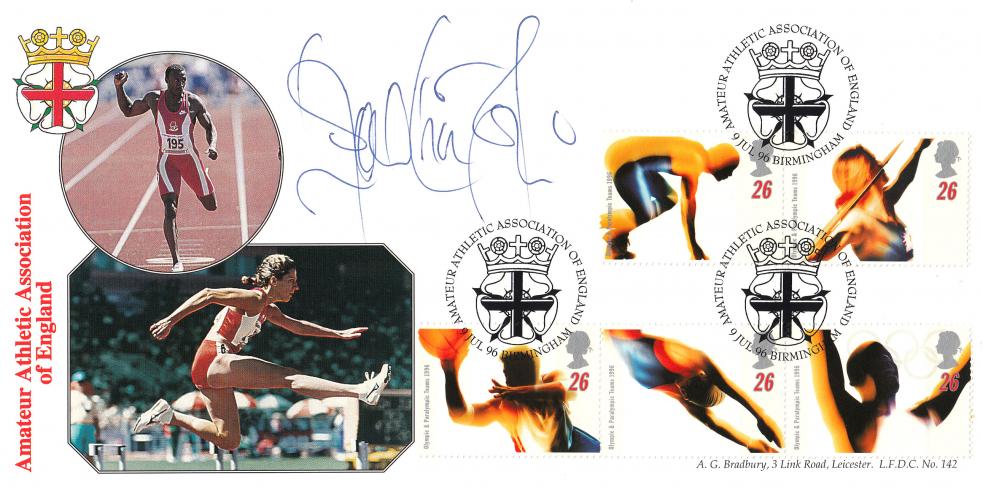 1996 (07) Olympics - Bradbury LFDC Official - Signed by Linford Christie