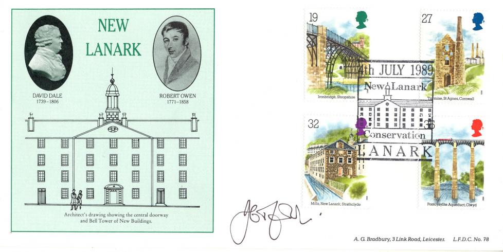 1989 (07) Industrial Archaeology (Stamps) - Bradbury LFDC Official - Signed Jim Arnold