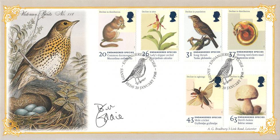 1998 (01) Endangered Species - Bradbury VP Official - Signed by Bill Oddie