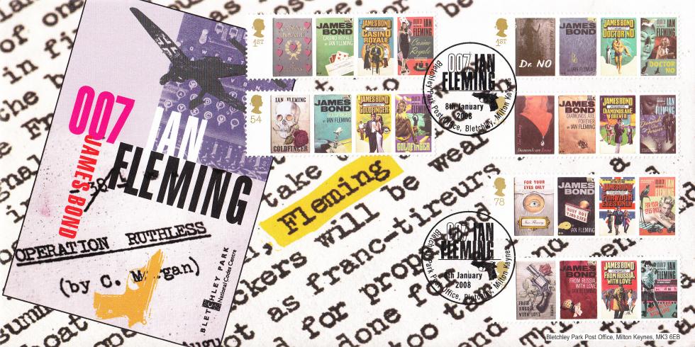 2008 (01) James Bond (Stamps) - Bletchley Park Official