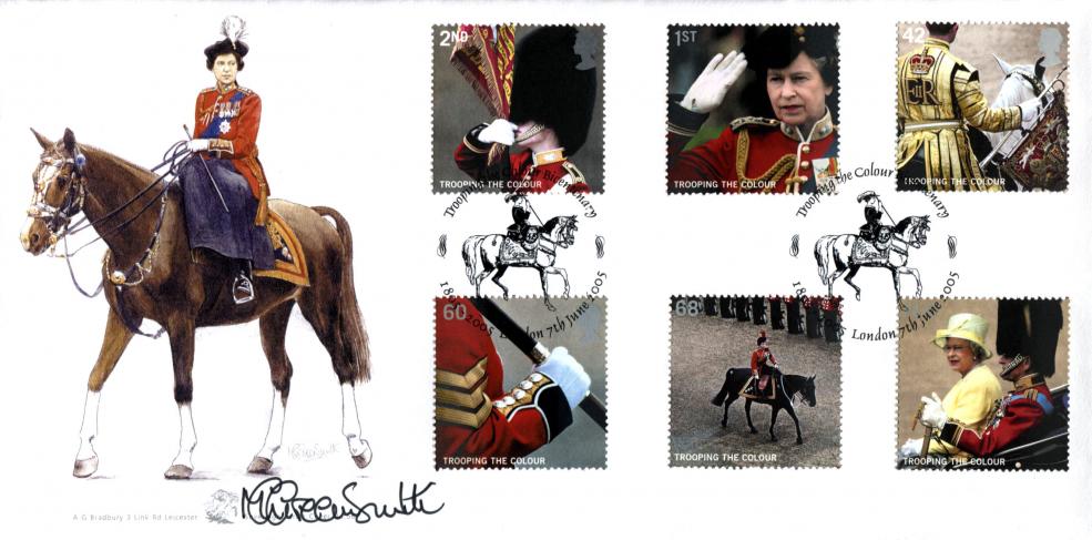 2005 (06) Trooping The Colour (Stamps) - Bradbury Sovereign Official - Signed by Malcolm Greensmith