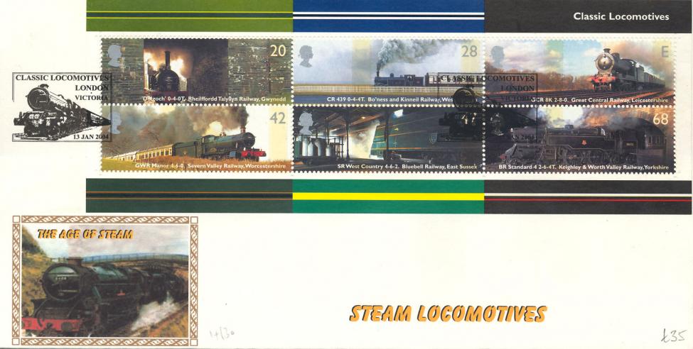 2004 (01) Classic Locomotives (M/S) - Cambridge 'The Age of Steam' London Victoria Official