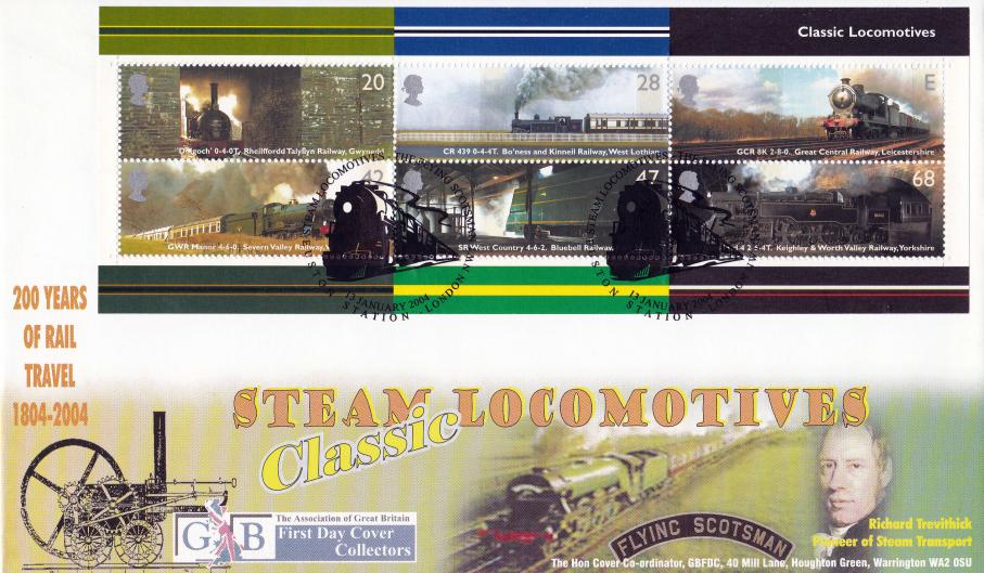 2004 (01) Classic Locomotives (M/S) - GBFDC (New Style) Official