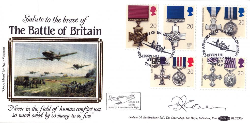 1990 (09) Gallantry - Benham BLCS57 (Biggin Hill) Official - Signed by Group Captain Carey
