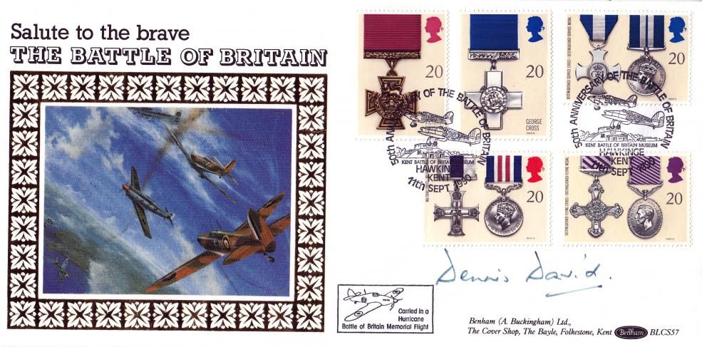 1990 (09) Gallantry - Benham BLCS57 (Hawkinge) Official - Signed by Group Captain Dennis David
