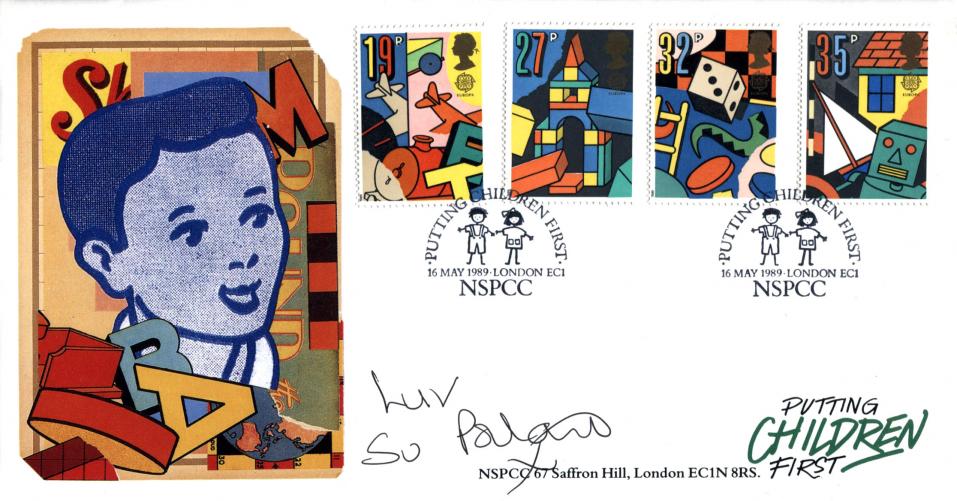 1989 (05) Games & Toys - Covercraft NSPCC Official - Signed by Su Pollard