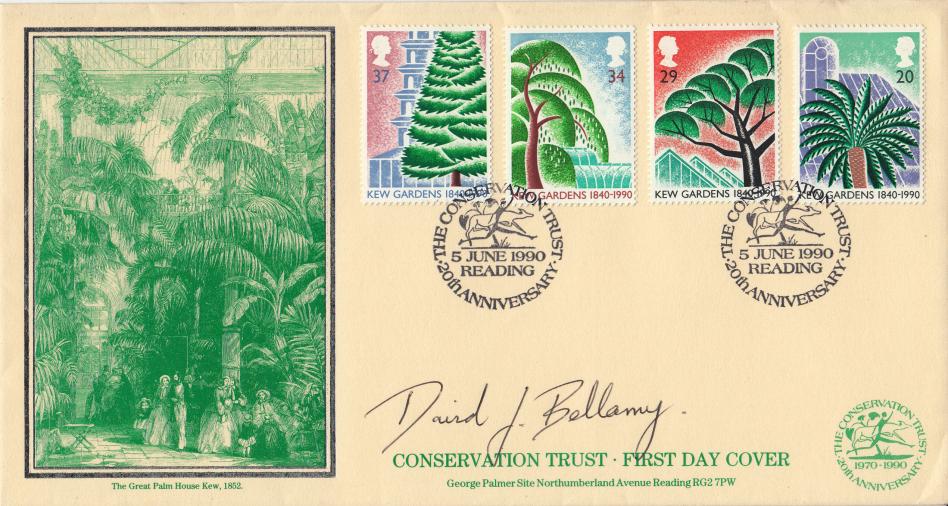 1990 (06) Kew Gardens - Covercraft (Conservation Trust) Official - Signed by the late David Bellamy