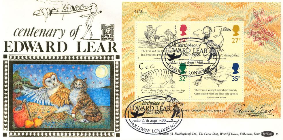 1988 (09) Edward Lear (M/S) - Benham Gold (500) Official