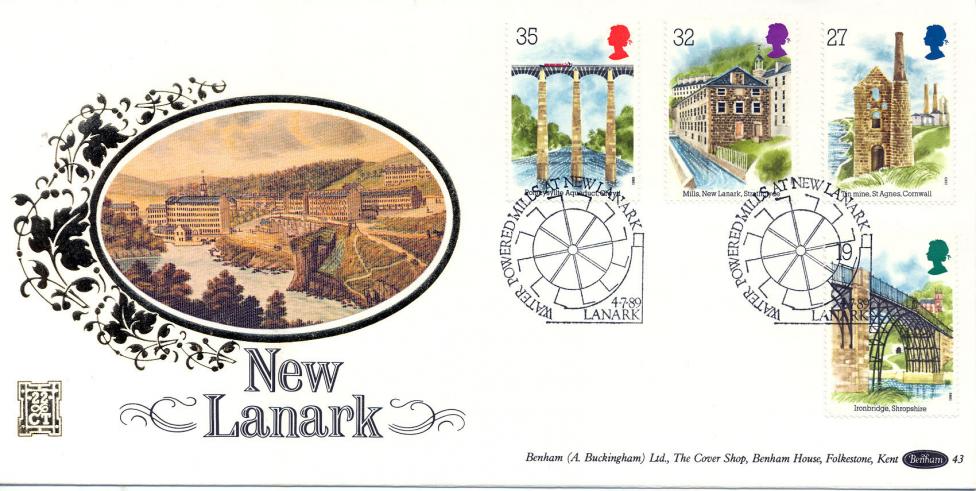 1989 (07) Industrial Archaeology (Stamps) - Benham Gold (500) Official