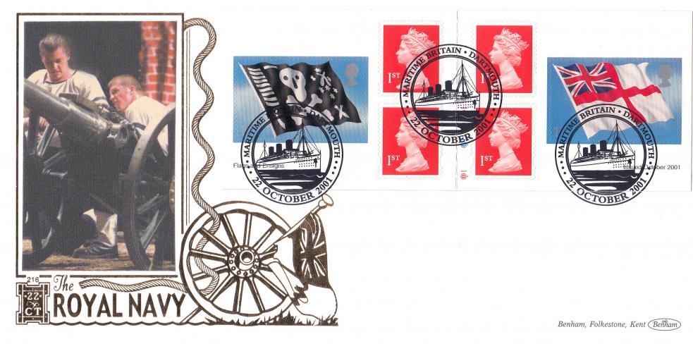 2001 (10) Flags & Ensigns (NVI Booklet) - Benham Gold (500) Official