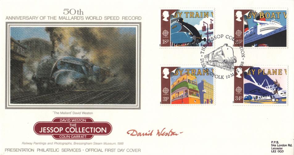 1988 (05) Transport - Presentation Philatelic Services (PPS) Jessop Collection Official - Signed by David Weston