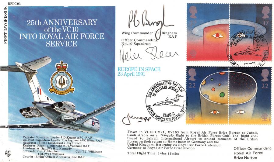 1991 (04) Europe In Space - Forces RFDC Official - With the EXTRA Signature of Helen Sharman