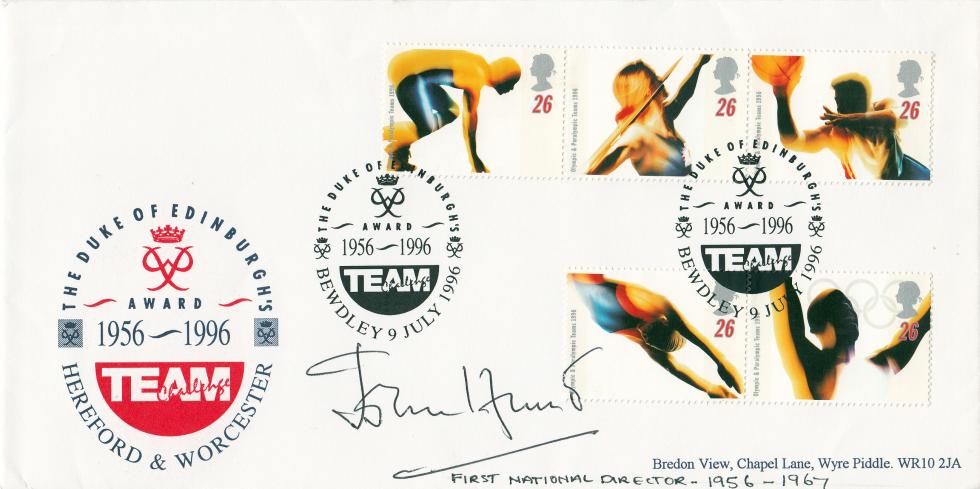 1996 (07) Olympics - Bredon Covers Official - Signed by John Hunt