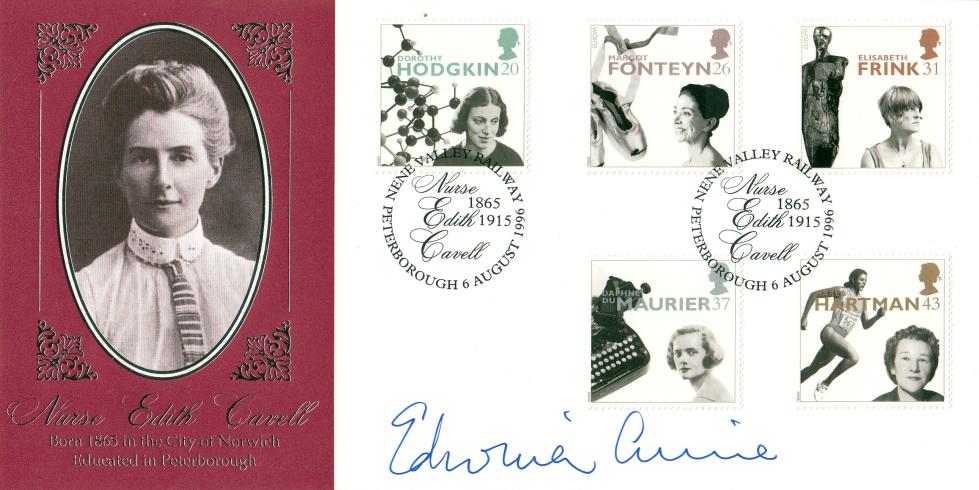 1996 (08) Women - Nene Valley Railway Official - Signed by Edwina Currie