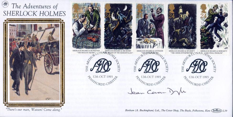 1993 (10) Sherlock Holmes - Benham L39 - Signed by Air Cmdt Dame Jean Conan Doyle