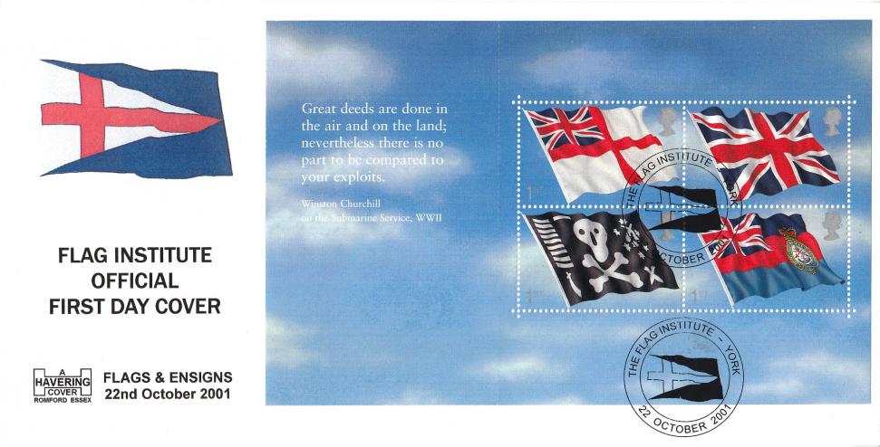 2001 (10) Flags & Ensigns (Prestige Book) - Havering 'The Flag Institute' Officials Set of Four